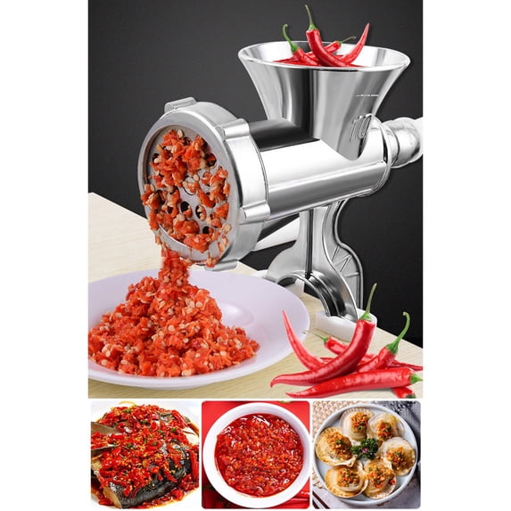 Manual Meat Grinder for Sausage Making and Chili Powder with Durable Cast Iron Construction Easy to Use and Clean for Home Kitchen Food Preparation Topliu