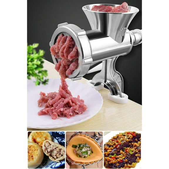 Manual Meat Grinder, Sausage Stuffer, Home Sausage Maker Machine, Hand Crank, Aluminum Alloy, 2-Piece Set