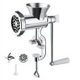 thumbnail image 1 of Manual Meat Grinder, Stainless Steel Effortless Hand Crank for Fresh Ground Beef, Sausages & Pet Food, Ideal for Home Kitchen Restaurant Butcher’s Shop, 1 of 9