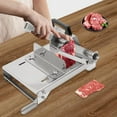 thumbnail image 1 of Manual Meat Slicer, Stainless Steel Heavy Manual Frozen Meat Slicer, Adjustable Beef Mutton Roll Food Slicer Slicing Machine for Home Cooking, Cheese Slicing, Bbq Slicing, Easy To Use, 1 of 7