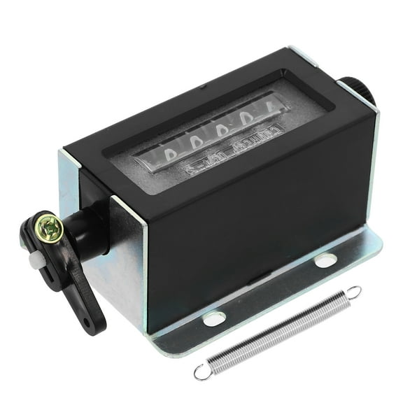 FONDOTIN Black Handheld Mechanical Counter for Accurate Counting in Industrial and People Tracking