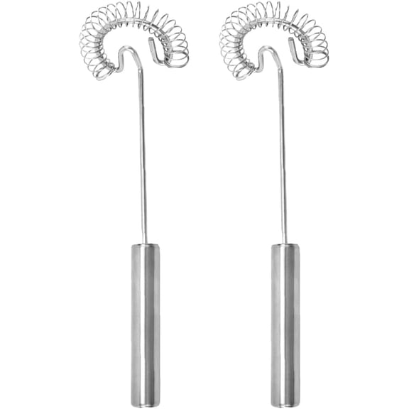 Manual Milk Frother Egg Beater Hand Mixer Stainless Steel Whisk Kitchen Beating Tool for Coffee Latte Hot Chocolate