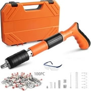 Manual Mini Steel Nail Gun 5 Gears Power Adjustable Concrete nail gun Woodworking integrated air nailer gun with 100 Nails