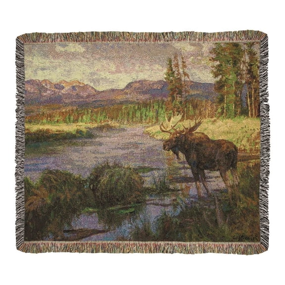 Manual Morning Light -Polecat Creek Tapestry Throw Blanket, 60-inch Length, Home Decoration