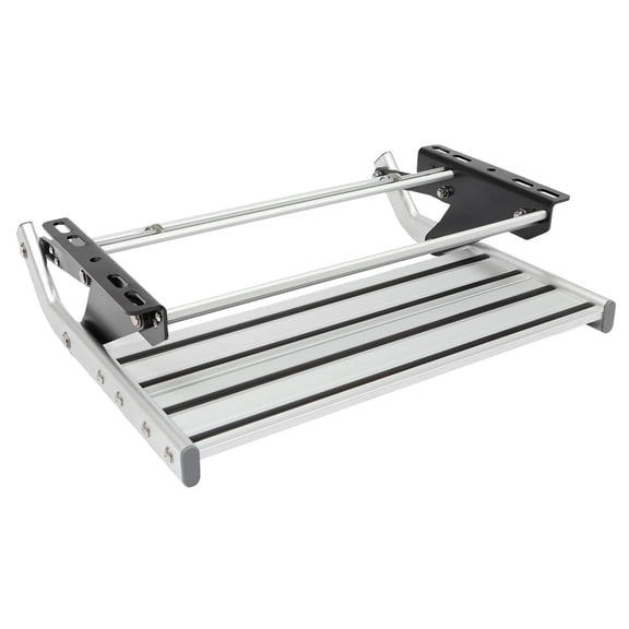 Manual Motorhome Step - Retractable aluminum step with non-slip surface, 200kg load capacity, spring reinforcement