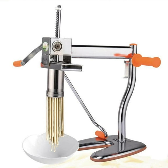 Manual Noodle Maker, Stainless Steel Handmade Noodle Maker with 7 Molds, with Hand Crank, for Spaghetti,Fettuccine
