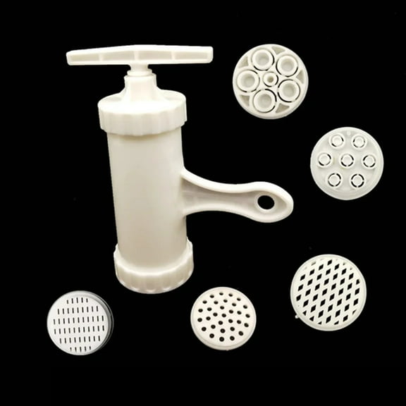 Manual Noodle Press Pasta Machine Crank Kitchen Utensils with 5 Different Printing Molds Make Kitchen Utensils for Spaghetti