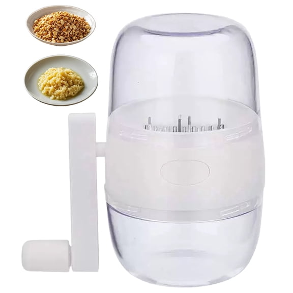 NATPLUS Manual Nut Grinder with Dual-Sided Blades, Hand-Cranked Nut Crusher for Walnuts, Peanuts & Almonds, Portable Small Food Chopper for Baking & Toppings