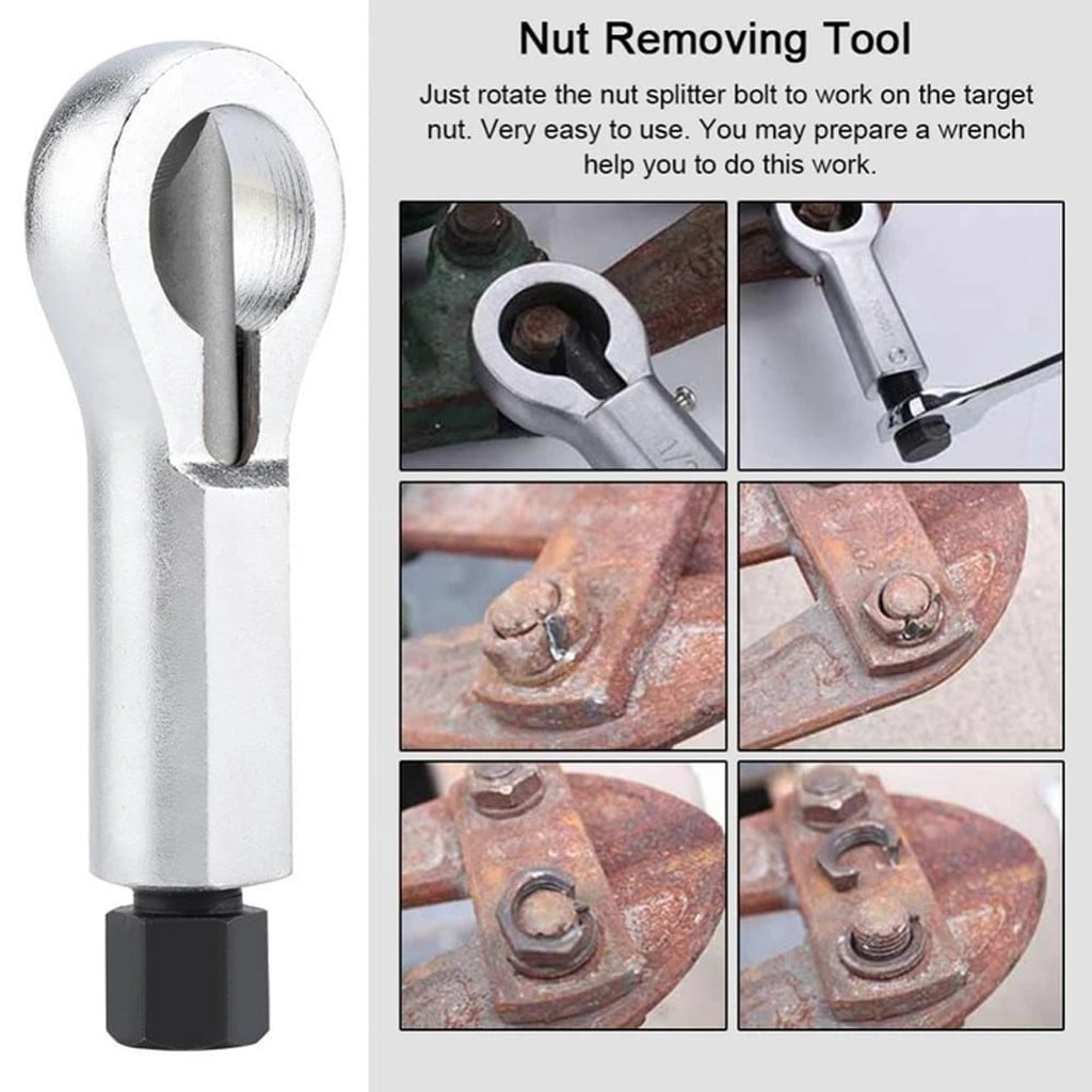 Nut Splitter Kit – 4-Piece Rusty Nut Remover Tool Set For Damaged, Stuck, Or Corroded Nuts