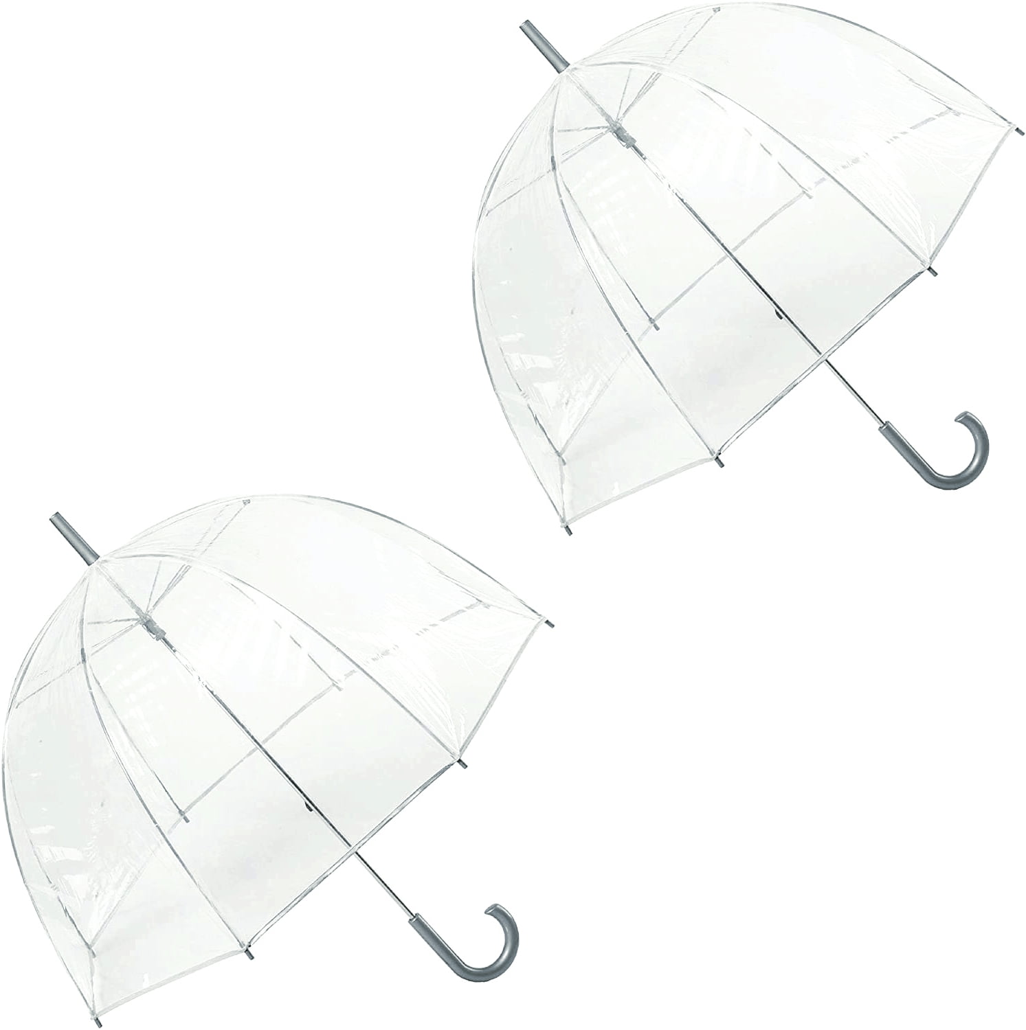 Manual Open Clear Bubble Umbrella with 51 Inch Dome Canopy and Easy-Grip Handle