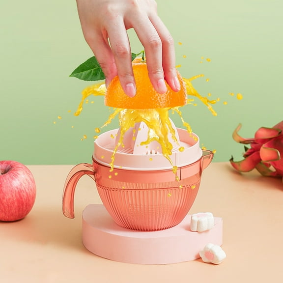 Manual Orange Grapefruit Juicer, Large Plastic Handheld Citrus Press for Juicing Tangerines, Oranges, Lemons, and Grapefruits, Efficient Handheld Juicer for Home, Office, and Picnic Use