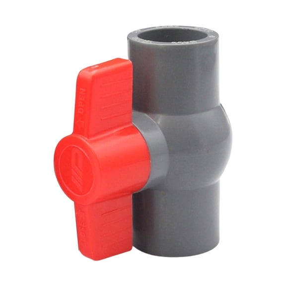 Manual PVC Valves Right Turn Operate Two Way Plumbing Fixtures Corrosions Resistant Valves for Industrial & House Use