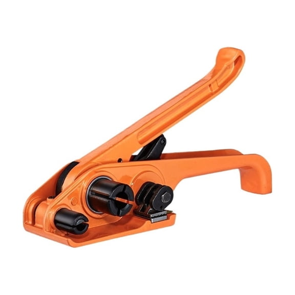 Manual Packing Pliers Strapping Sealless Tenser Tool Sealing Packer W/ 100Metal Seals for PP Straps Carton Packaging ,Easy to Use