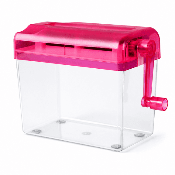 Manual Paper Shredder, Desktop Mini Hand Crank Document Cutter, Portable Cross-Cut Shredding Tool for A6 Receipts & Bills, Home Office Privacy Protector