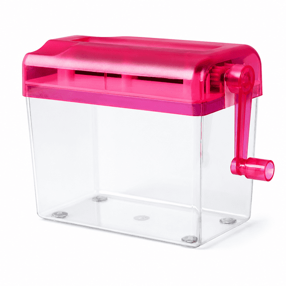 Manual Paper Shredder, Desktop Mini Hand Crank Document Cutter, Portable Cross-Cut Shredding Tool for A6 Receipts & Bills, Home Office Privacy Protector