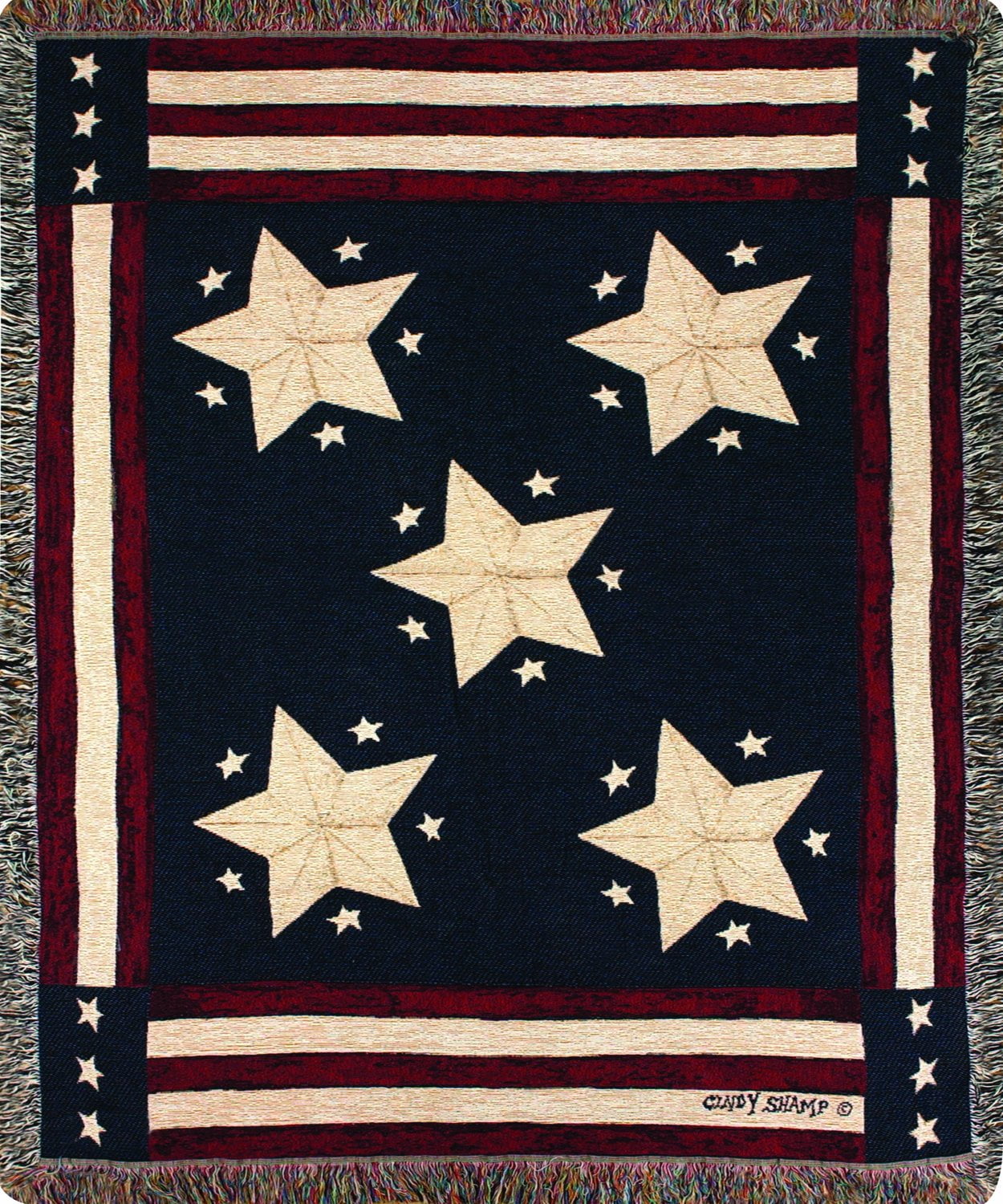 Manual Woodworkers Old Rugged Cross Tapestry Throw - 50x60 Inch Cotton Woven Blanket, Made In USA - View #2