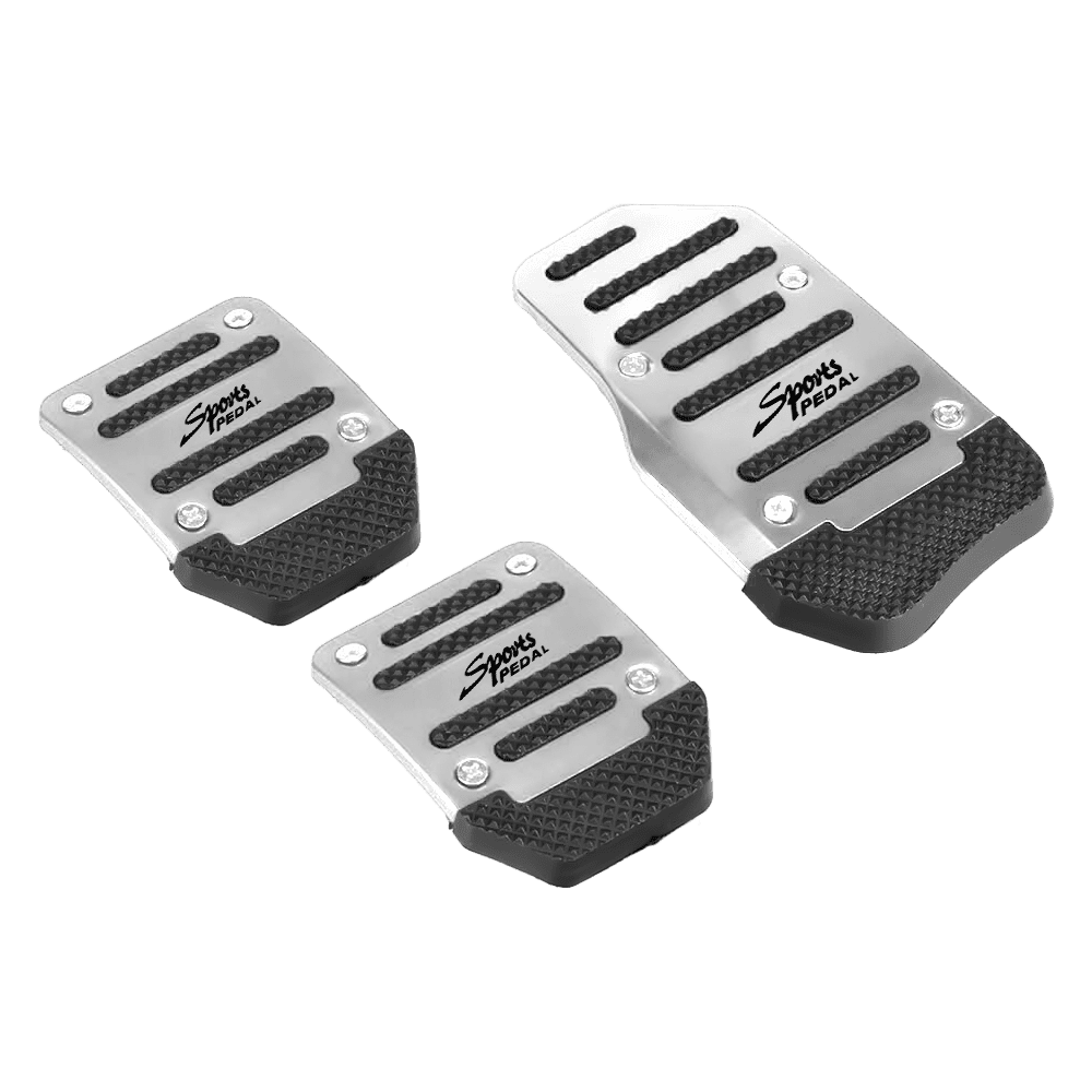 Manual Pedal Cover Silver Nonslip Car Pedal Pads Petrol Clutch Brake Pad  Cover Foot Pedals Rest Plate Pack of 3 