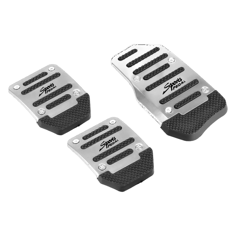 Manual Pedal Cover Silver Nonslip Car Pedal Pads Petrol Clutch Brake Pad  Cover Foot Pedals Rest Plate Pack of 3