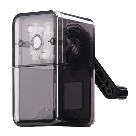 Manual Pencil Sharpener - Auto-in Hand Crank with Adjustable Point, Stronger Helical Blade to Fast Sharpen, Home and Office, Black
