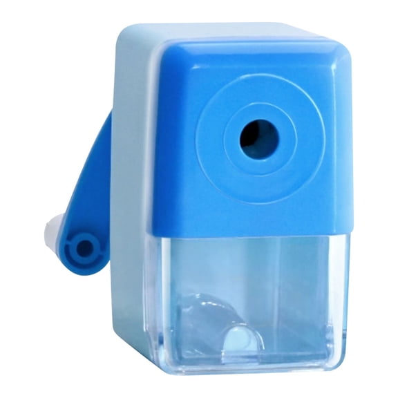 Manual Pencil Sharpener, Automatic Pen Feeding, Hand Crank Artist Pencil Sharpener, for Adults Classroom Drawing Home Office Supplies, Blue