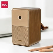 Manual Pencil Sharpener Pencil Sharpening Machine Hand Crank Pencil Sharpener with Stronger Helical Blade to Fast Sharpen for Office, Home,Retro Golden