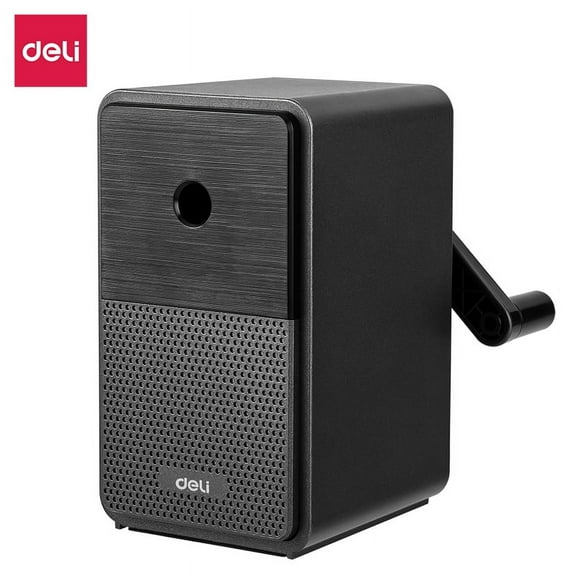 Manual Pencil Sharpener Pencil Sharpening Machine Hand Crank Pencil Sharpener with Stronger Helical Blade to Fast Sharpen, Retro Silver