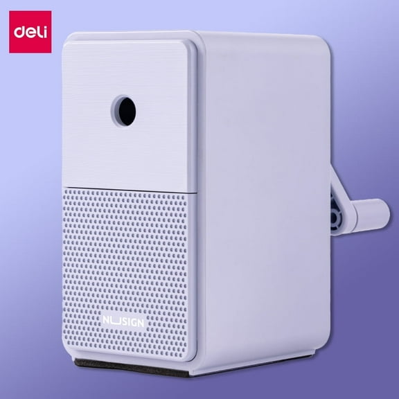 Manual Pencil Sharpener Pencil Sharpening Machine Hand Crank Pencil Sharpener with Stronger Helical Blade to Fast Sharpen for Office, Home, Purple