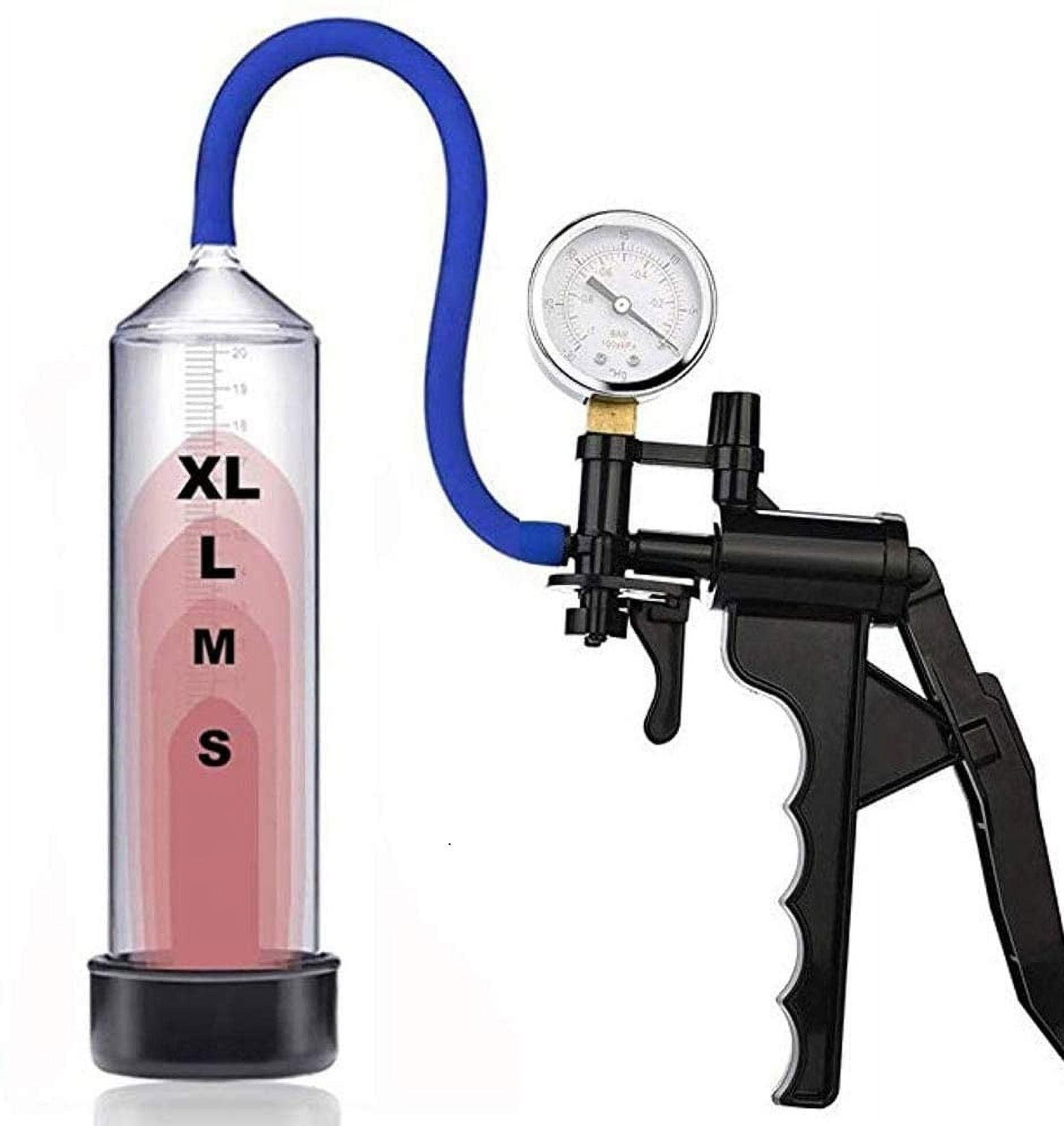 Manual Penis Masturbating Vacuum Pump with Intensities, Enlarge Air Pressure Device, HighVacuum