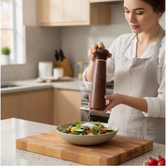 Manual Pepper Grinder - Glass Spice Jar for Home Use - Perfect for Black Pepper, Sea Salt, and Szechuan Peppercorns