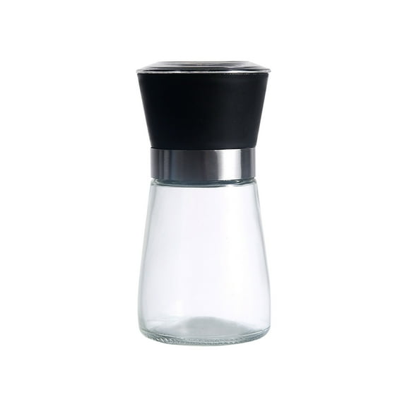 Manual Pepper Grinder Stainless Steel Glass Bottle Pepper Powder Sea Salt Spice Grinding Bottle Kitchen Seasoning Tool