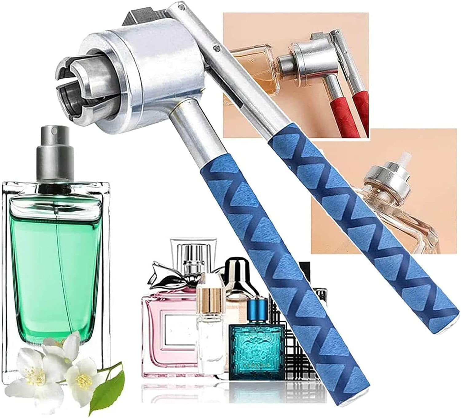 Manual Perfume Vial Sprayer Crimper, 13mm /15mm /18mm /20mm Handheld Bottle Sealing Machine Cap Capper Bottle Crimping Capping Tools,18mm