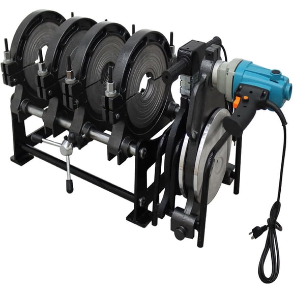 Manual Pipeline Hot Melt Machine 4 Clamps Pipe Fusion Welder for PE PPR PB PVDF Pipe 3.54"-9.84"