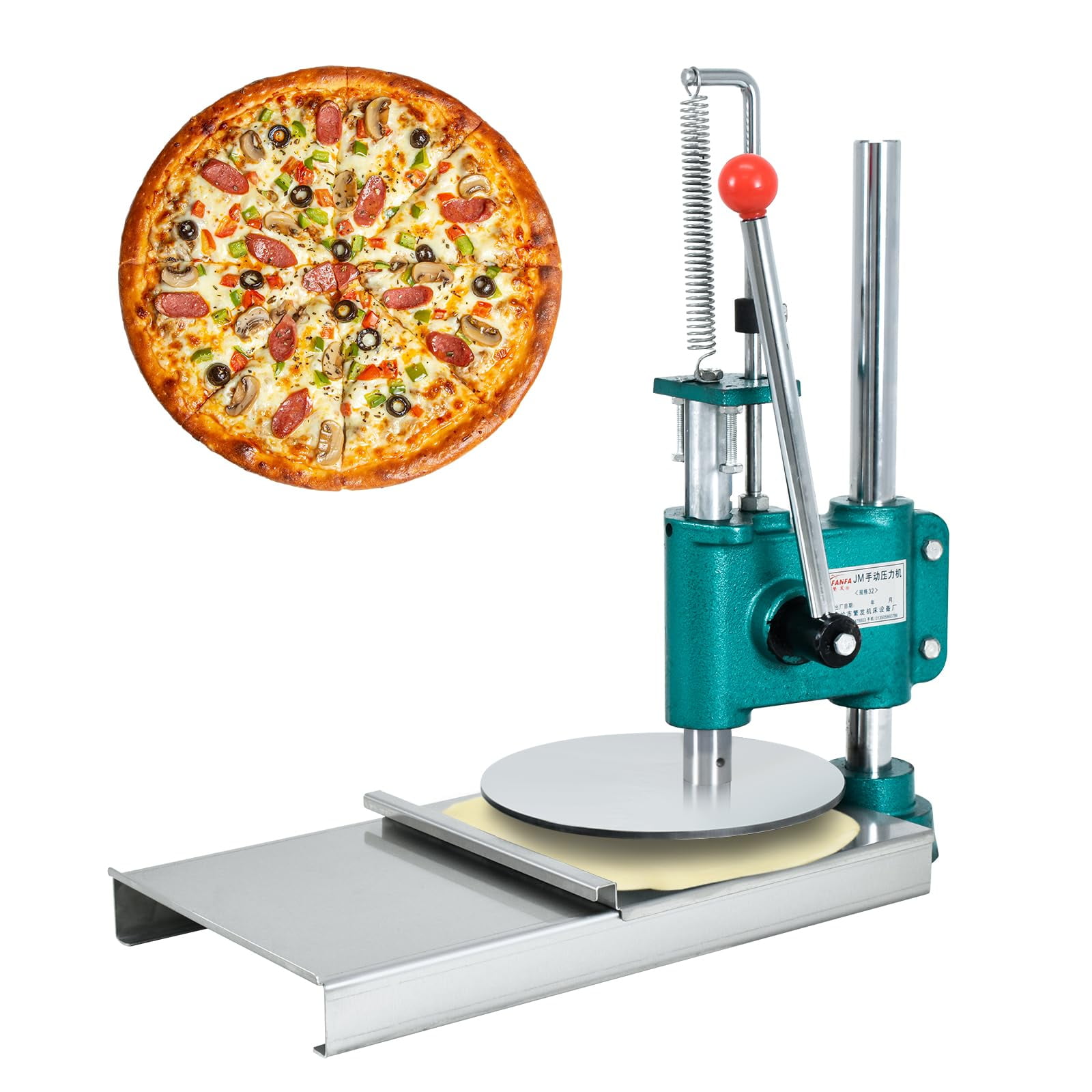 Manual Pizza Dough Press Machine,9.5inch/24cm Household Pizza Pastry ...
