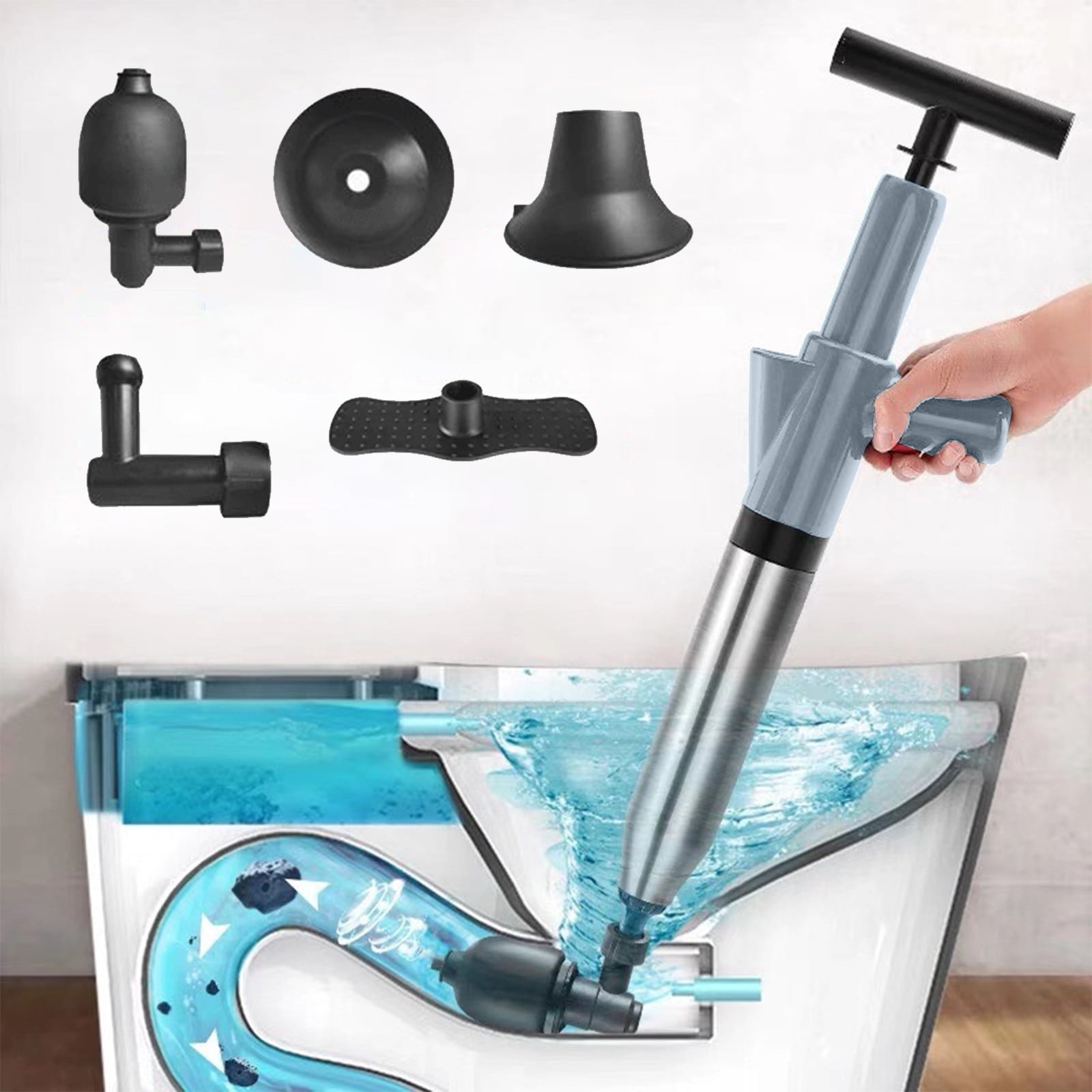 Manual Plumbing Toilet Unclogger Kitchen Sewer Sink Toilet Unclogger ...