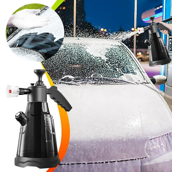 Manual Pneumatic Foam Sprayer 2.3L, High Pressure Car Wash Soap Cannon with Ergonomic Grip for Auto Detailing, Garden Watering, and Outdoor Cleaning