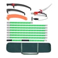 thumbnail image 1 of Manual Pole Saw, 3.87-27 ft Extendable Pole Tree Pruner with Scissors, Sharp 65Mn Steel Blade, Lightweight Fiberglass Handle Pole, for High Branch Trimming, Pruning Tool for Palms and Shrubs, 1 of 8