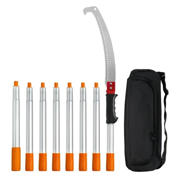 Manual Pole Saw,4.6-9.8 ft Extendable Tree Pruner, Sharp Steel Blade for High Branches Trimming, Manual Branch Trimmer with Lightweight Aluminum Alloy Handle