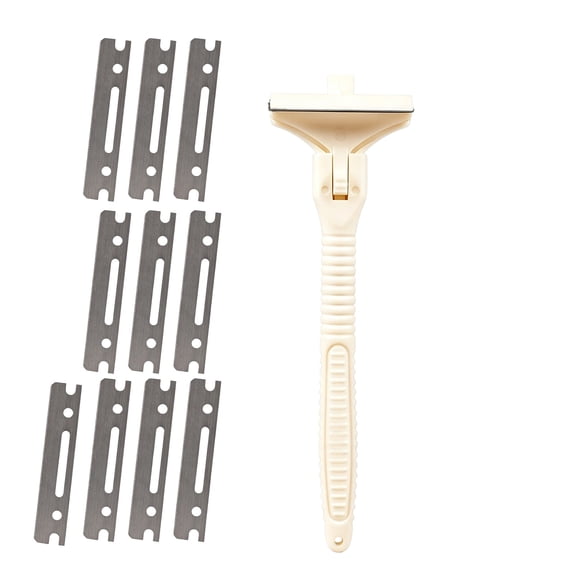 Manual Pork Hair Remover Scraper with 10 Replacement Blades for Kitchen