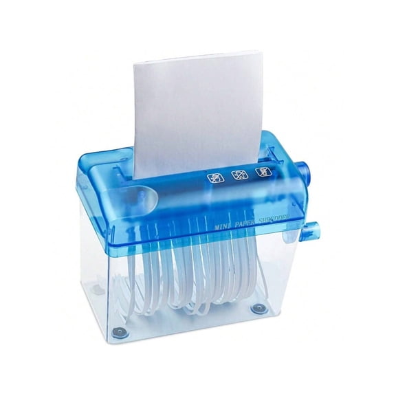 Manual Portable Paper Shredder Portable Heavy Duty P 80 Micro Shredder With Blades Compact Desktop Shredder For Home Office Travel And Mobile Document Destructi