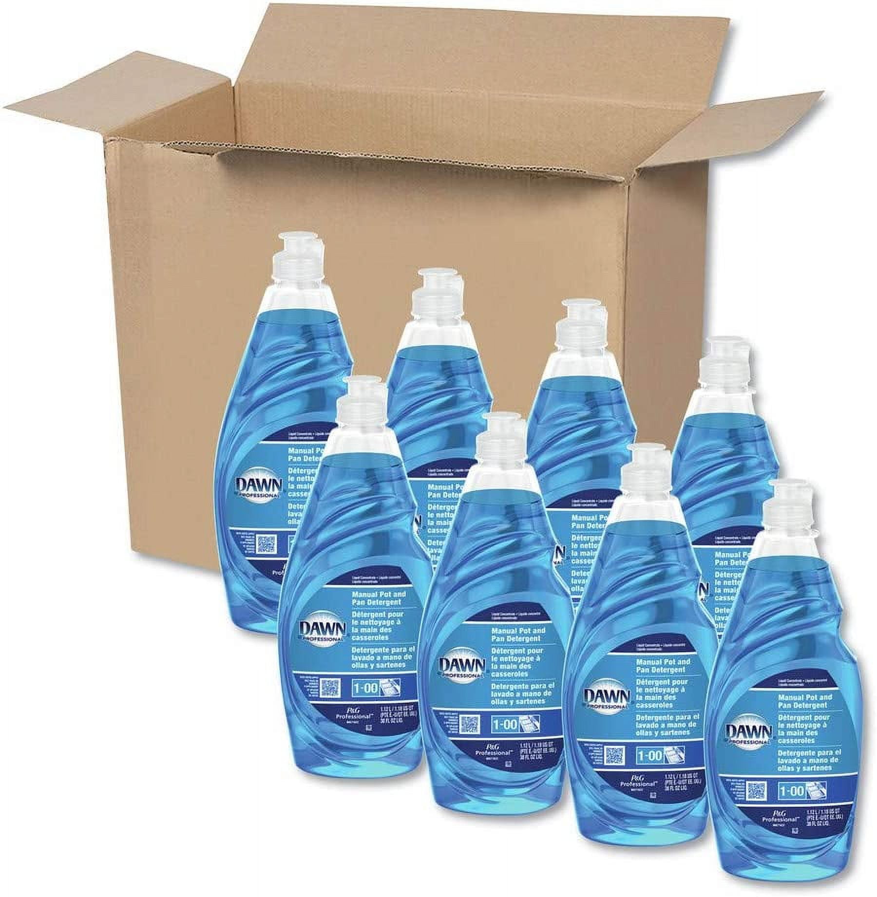 Manual Pot & Pan Dish Detergent, 38 oz Bottle, 8/Carton