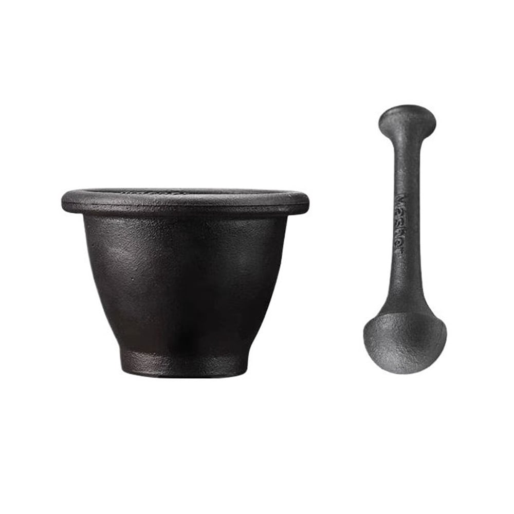 Manual Pound Pill Jar Spice Pounder Garlic Press Household Cast Iron Stirring Herb Grinder