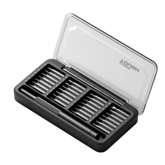 Hyper Tough 29-Piece Precision Screwdriver Set, Manual Tool Kit, Red and Black