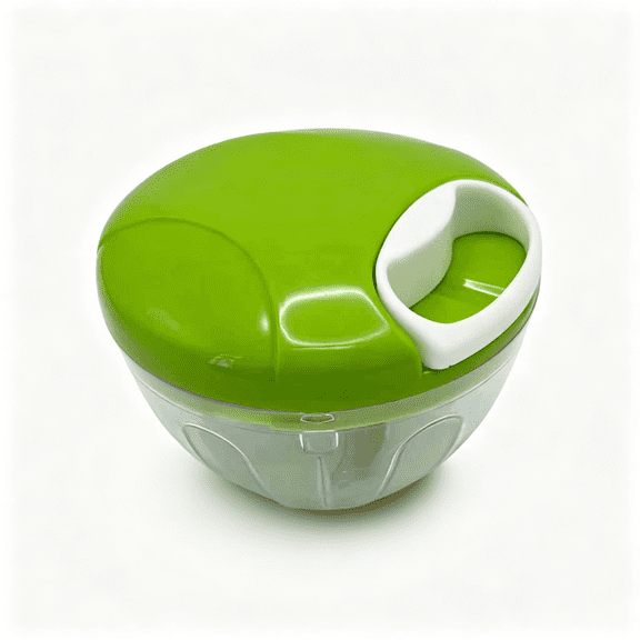 Manual Pull String Garlic Chopper - 420 Stainless Blades, BPA Free, Easy Clean