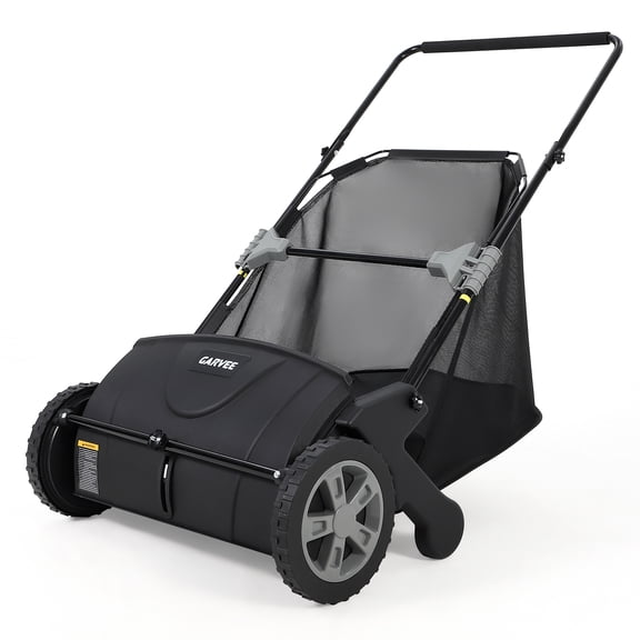 Manual Push Lawn Sweeper – 21-Inch Hand-Powered Reel Grass Cutter, Easy-to-Use for Lawn Care in Home Gardens and Yards – Large Collection Bag