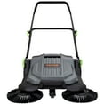 thumbnail image 1 of Manual Push Sweeper 25.6 Inch Sweeping Width 5 Gallon Dustbin Adjustable Folding Handle for Sidewalk Patio Garage Terrace, 1 of 6