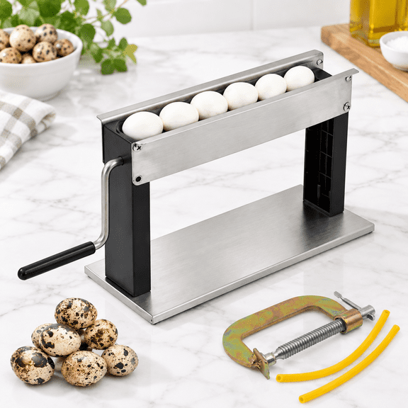 Manual Quail Egg Peeler, Food-Grade 304 Stainless Steel, Compact Countertop Sheller