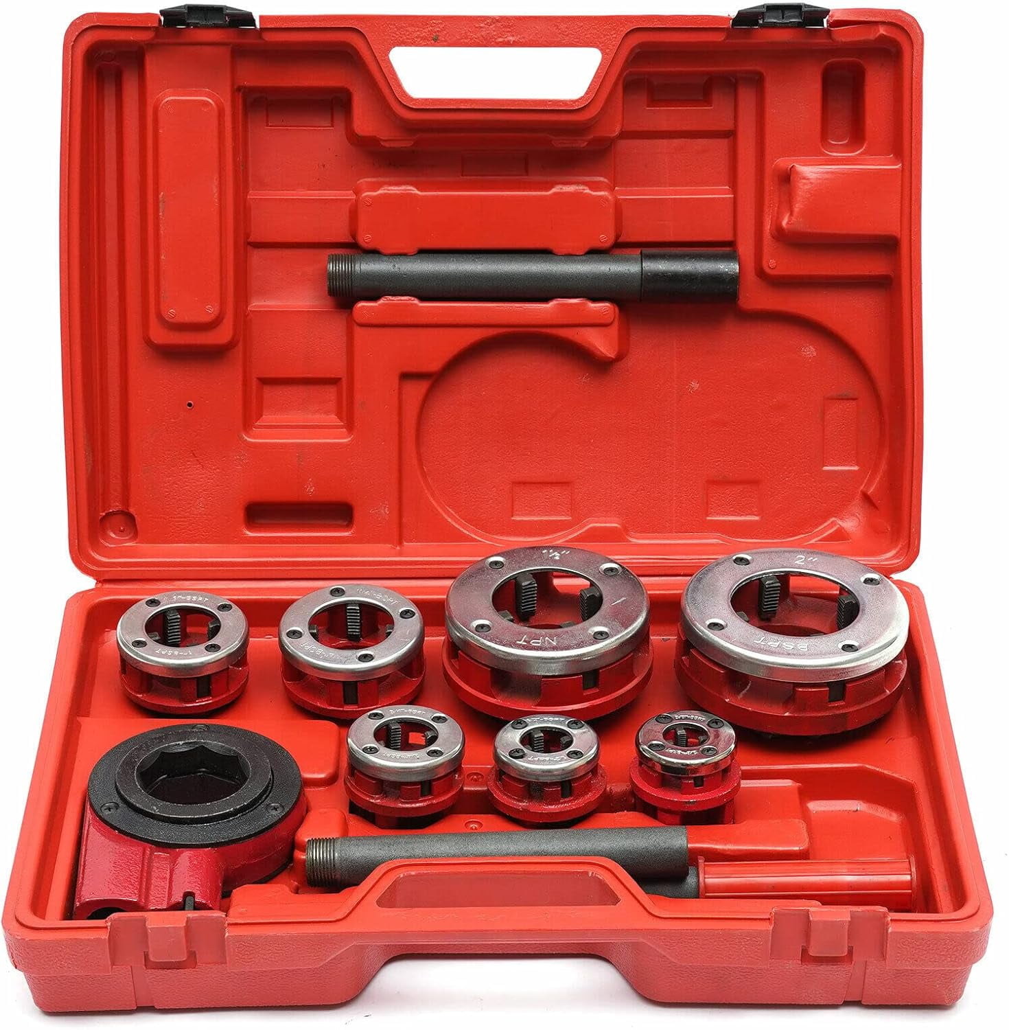 Manual Ratcheting Pipe Threader Kit BSTP Portable Pipe Threader ...