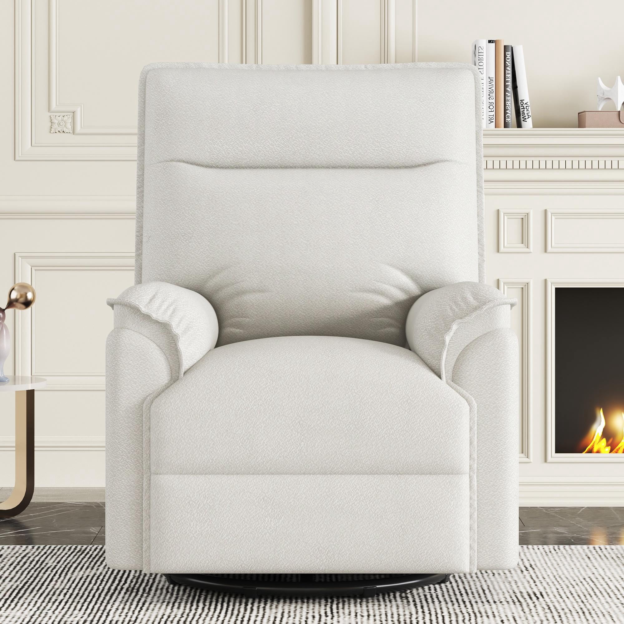 Manual Recliner Chair, Atumon Rocking Chair, 360° Swivel Single Accent ...