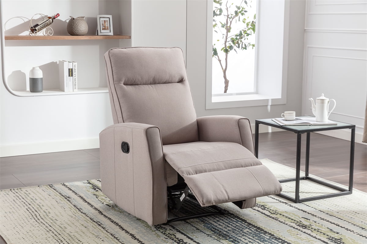 Manual Recliner Chair,Fabric Glider Recliner with Arms and Padded Seat