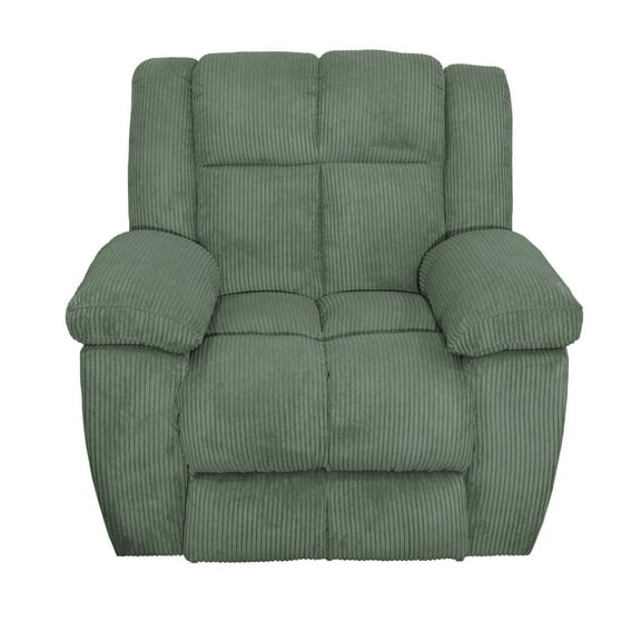 Manual Recliner Chair, Overstuffed Recliner with Soft Cushion, Comfy Padded Reclining Single Sofa for Living Room,Green